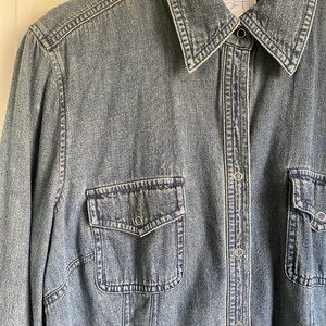 loft softened chambray shirt